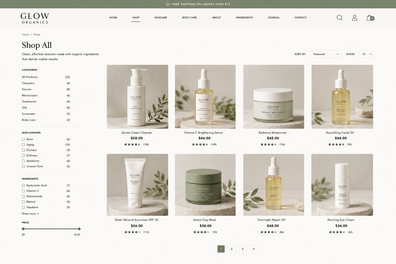 Glow-Organics-shop-page 2 Glow Organics shop page